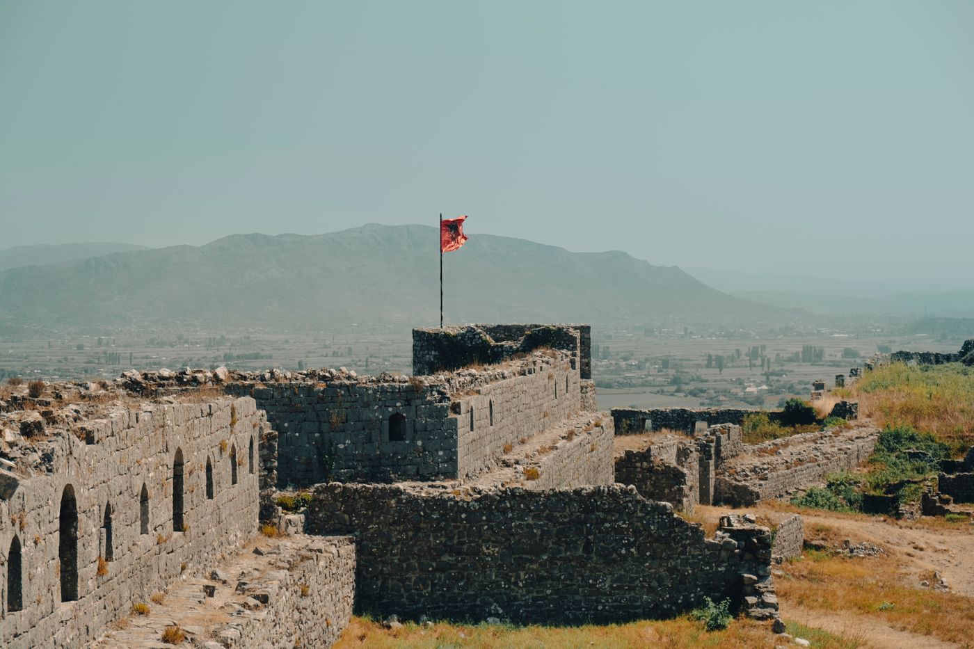 Historic walls and views at Rozafa Castle