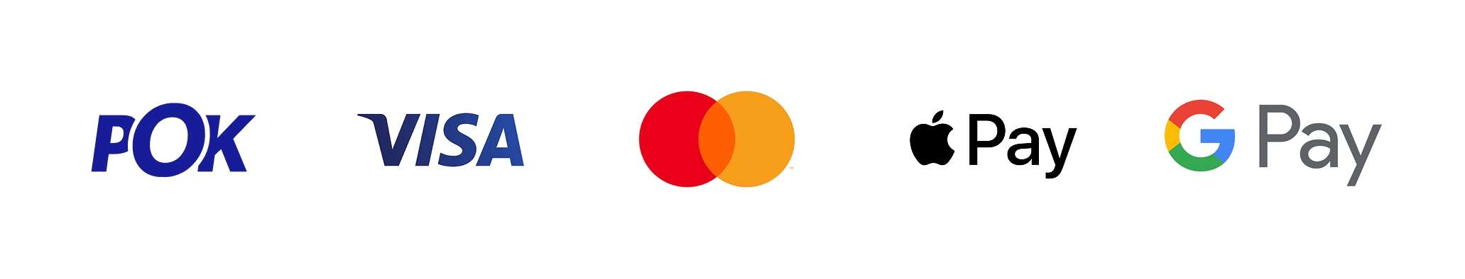 Supported payment methods: POK, Visa, Mastercard, Apple Pay and Google Pay