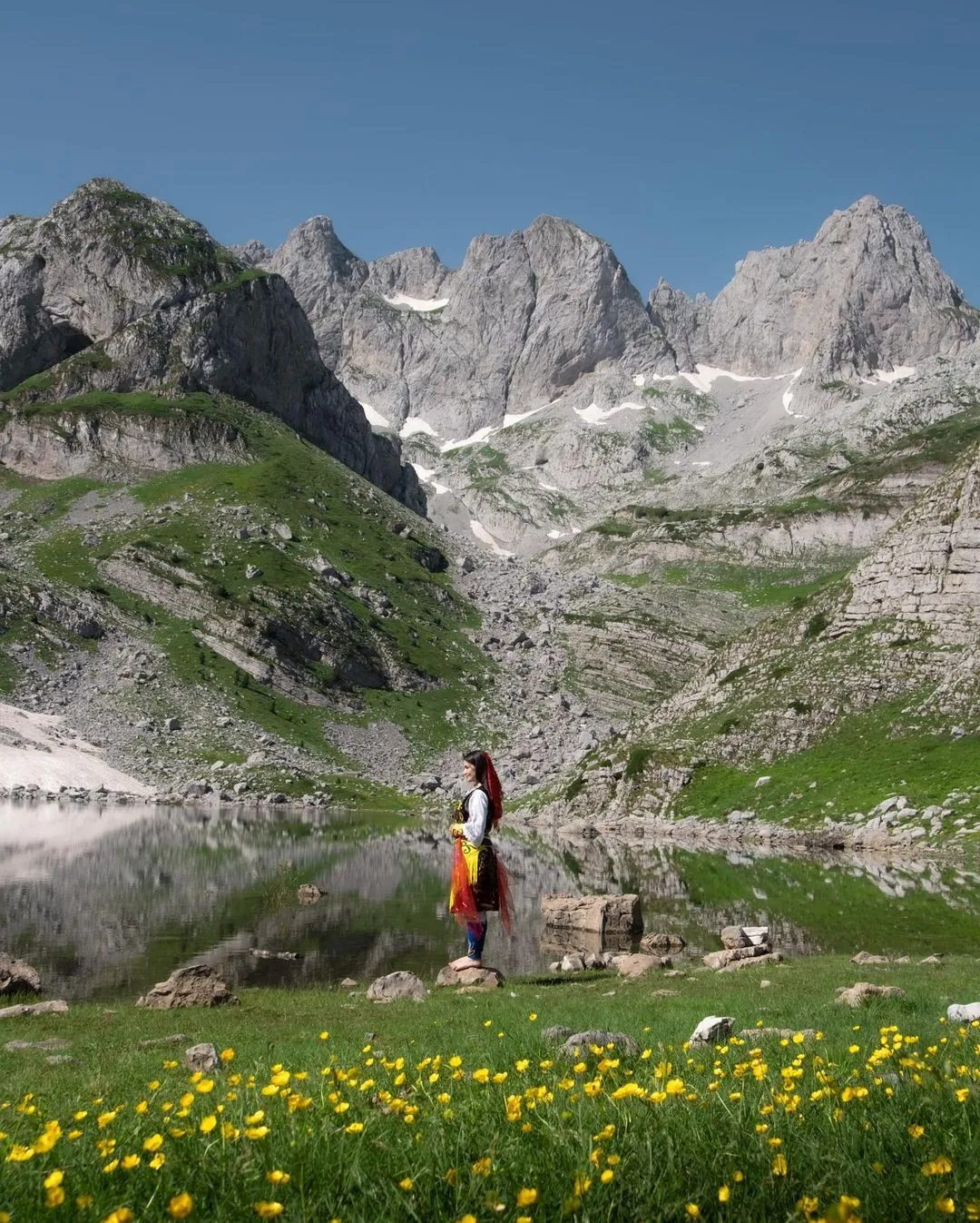 Mountain lake in Albania